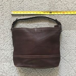 Coach brown pebbled leather tote